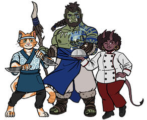 A Lineup of different Minotaur designs for a 3rd party product, displaying different cultural inspirations & genders A Lineup of different Minotaur designs for a 3rd party product, displaying different cultural inspirations & genders